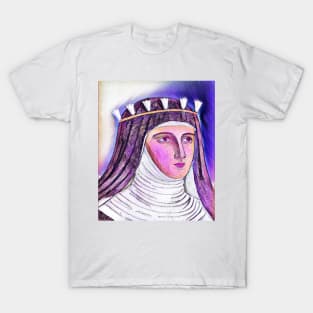 Hildegard of Bingen Pink Portrait | Hildegard of Bingen Artwork 7 T-Shirt